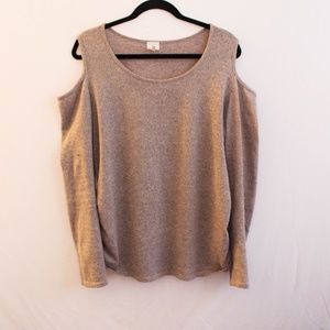 Blush Shoulder Cut Out Sweater